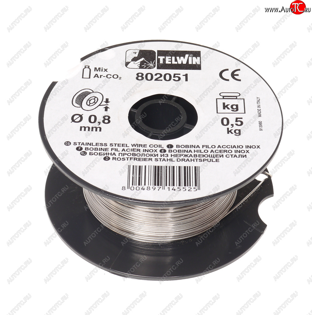 2 459 р. Проволока сварочная d=0.8мм 0.45кг из нержавеющей стали BLUEWELD BLUEWELD 802051 BLUEWELD 802051  с доставкой в г. Майкоп