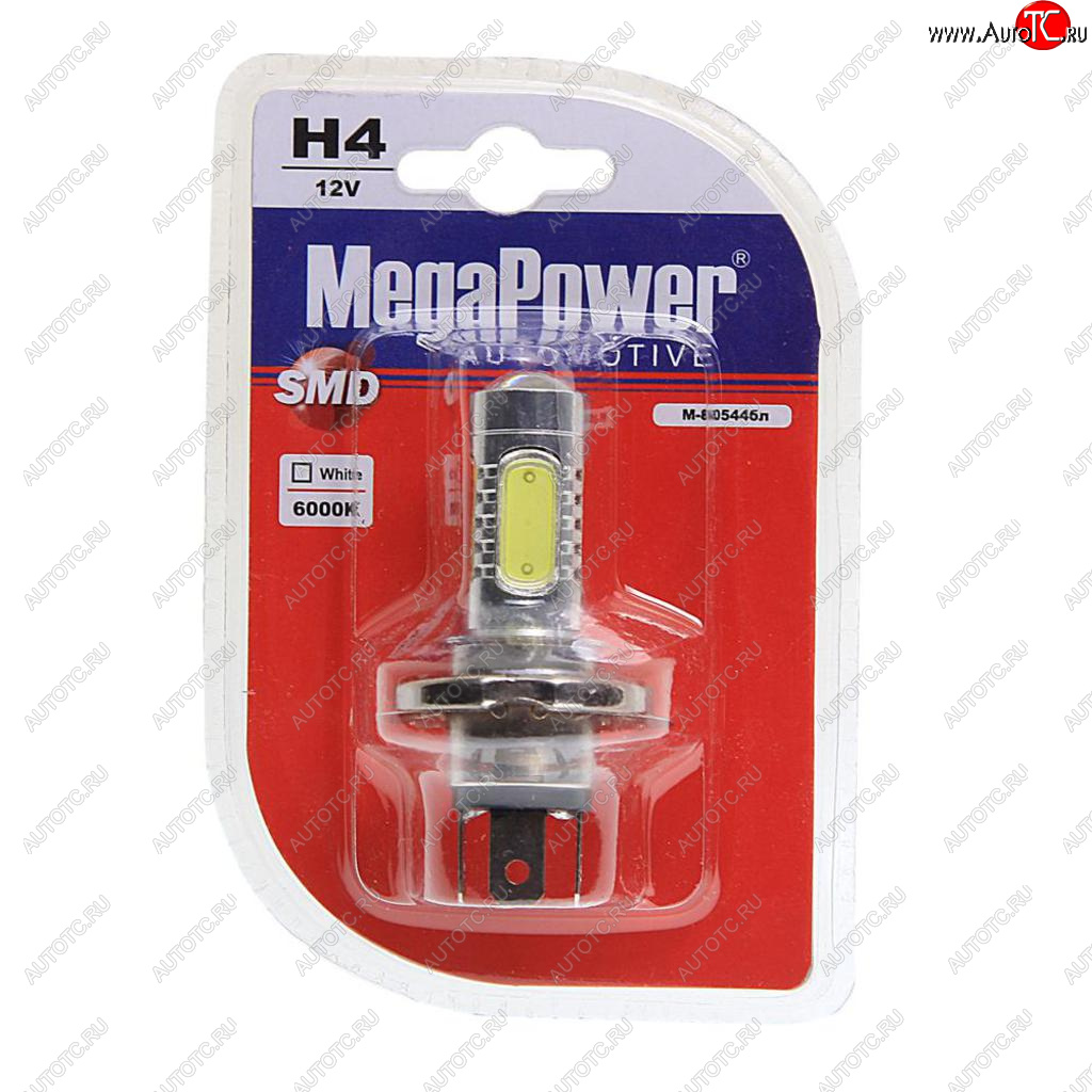 799 р. Лампа светодиодная 12V H4 P43t-38 6000K 5 светодиодов блистер (1шт.) MEGAPOWER MEGAPOWER-AUTOMOTIVE 80544бл  с доставкой в г. Майкоп