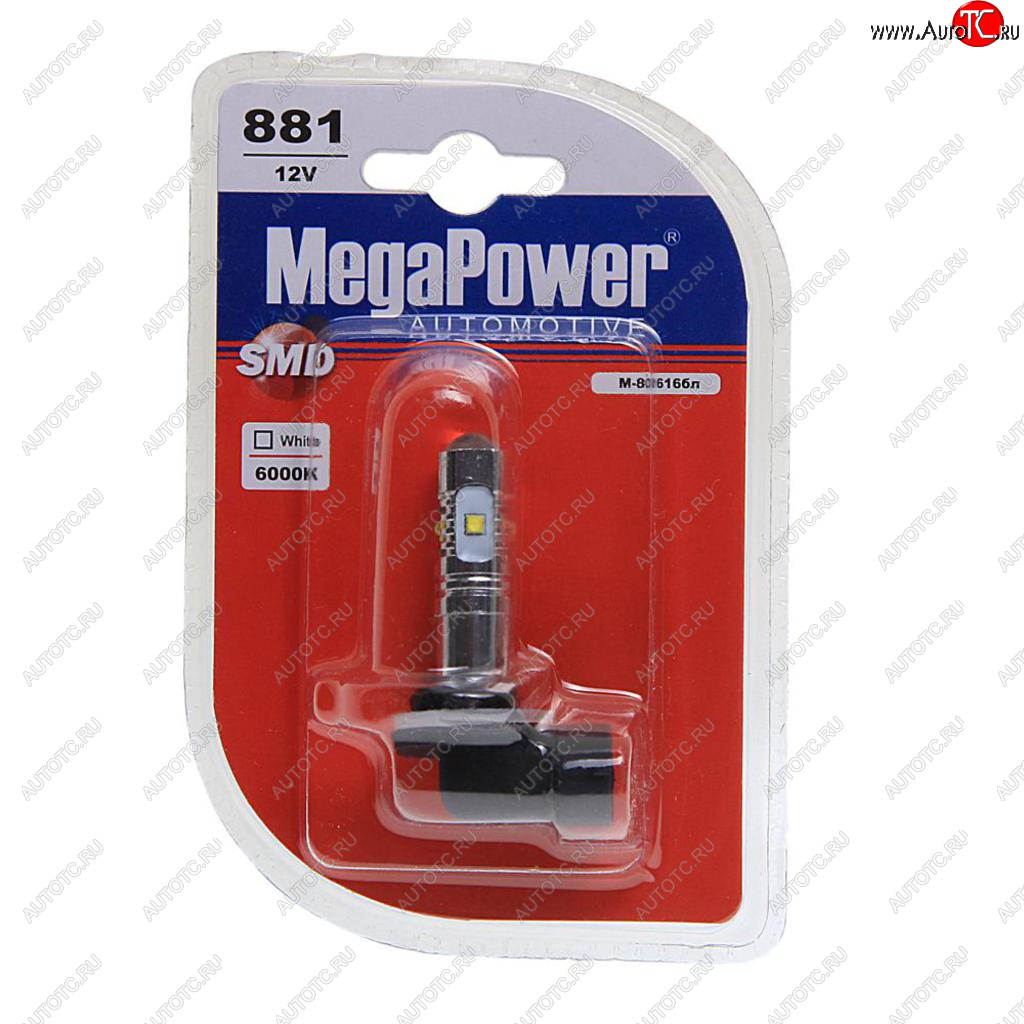 389 р. Лампа светодиодная 12V H27W1 PG13 6000K 5 светодиодов блистер (1шт.) MEGAPOWER MEGAPOWER-AUTOMOTIVE 80616бл  с доставкой в г. Майкоп