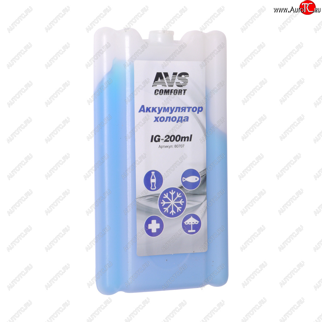 213 р. Аккумулятор холода 200г гелевый (жесткий) AVS AVS 80707  с доставкой в г. Майкоп