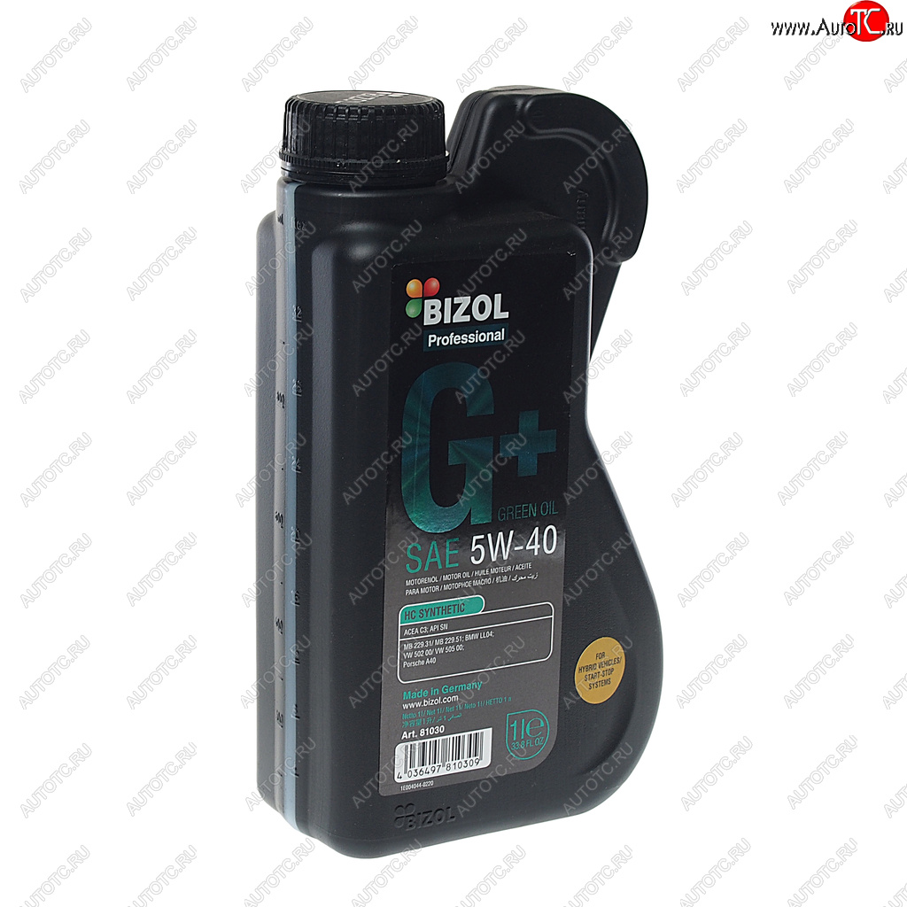 1 489 р. Масло моторное GREEN Oil+ 5W40 синт.1л BIZOL BIZOL 81030 BIZOL 81030  с доставкой в г. Майкоп