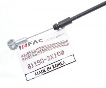 240 р. Трос капота HYUNDAI Elantra (11-) KIA Ceed (12-) (от замка) INFAC INFAC 81190-3x100  с доставкой в г. Майкоп. Увеличить фотографию 2