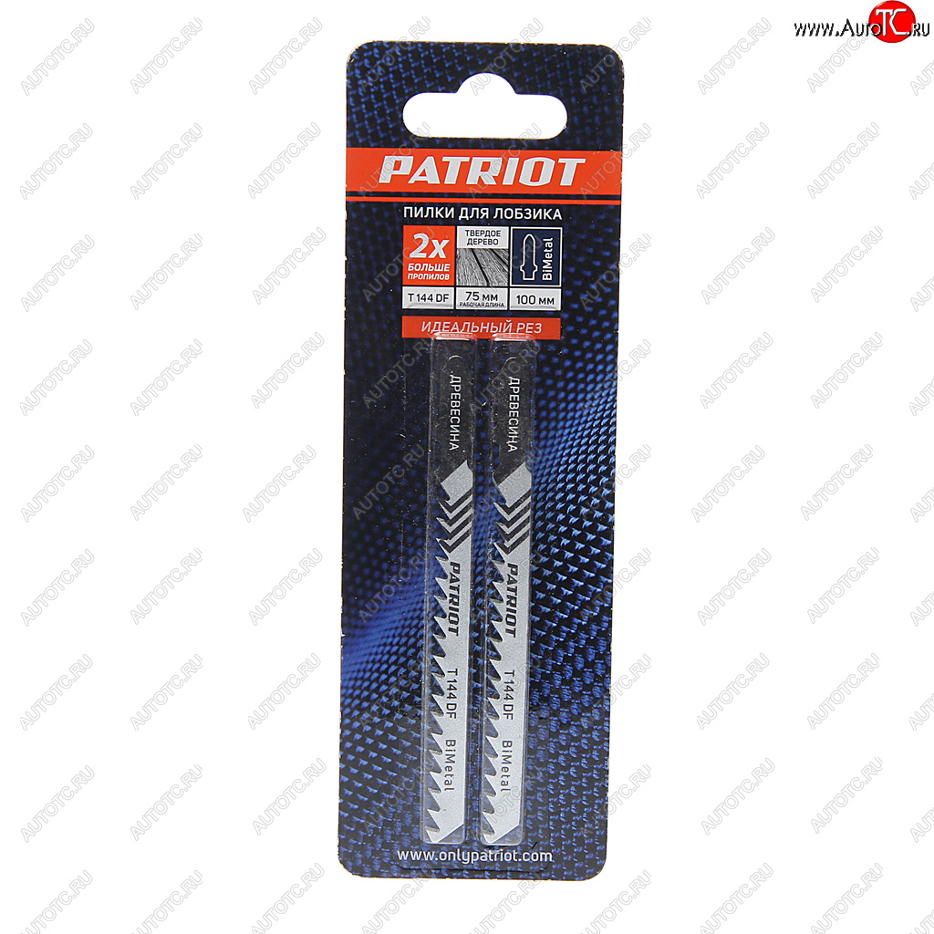 319 р. Пилка для лобзика набор 2шт. дерево 75мм PATRIOT PATRIOT 814010006  с доставкой в г. Майкоп