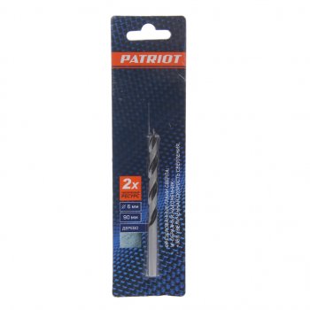 120 р. Сверло по дереву 6.0х90мм PATRIOT PATRIOT 815010073  с доставкой в г. Майкоп. Увеличить фотографию 1