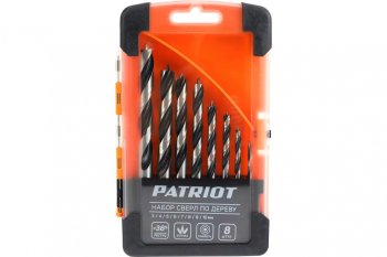 849 р. Набор сверл по дереву 4.0-10.0мм (8шт.) PATRIOT PATRIOT 815010103  с доставкой в г. Майкоп. Увеличить фотографию 1