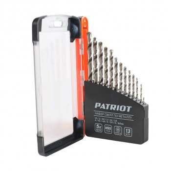 1 599 р. Набор сверл по металлу 1.5-6.5мм HSS (13шт.) PATRIOT PATRIOT 815010104  с доставкой в г. Майкоп. Увеличить фотографию 3