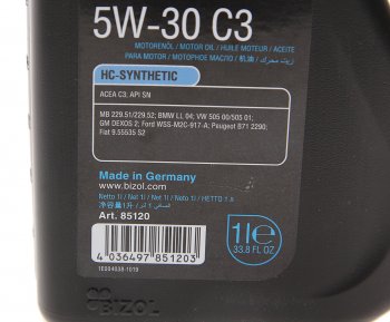 1 299 р. Масло моторное TECHNOLOGY 5W30 C3 синт.1л BIZOL BIZOL 85120  с доставкой в г. Майкоп. Увеличить фотографию 2