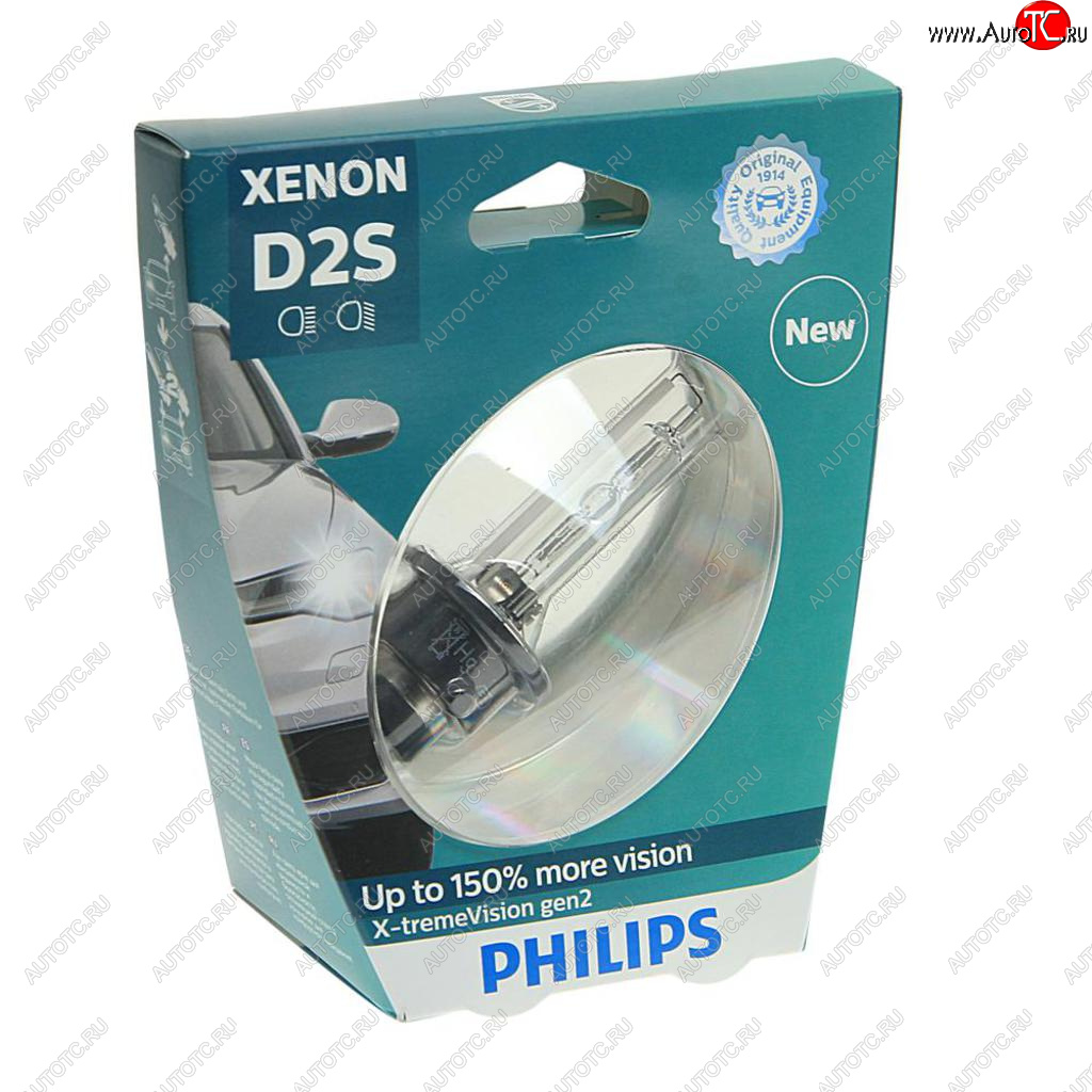 7 299 р. Лампа ксеноновая D2S 35W +150% P32d-2 4800K блистер (1шт.) Xenon X-Treme Vision Gen2 PHILIPS PHILIPS 85122xv2s1  с доставкой в г. Майкоп