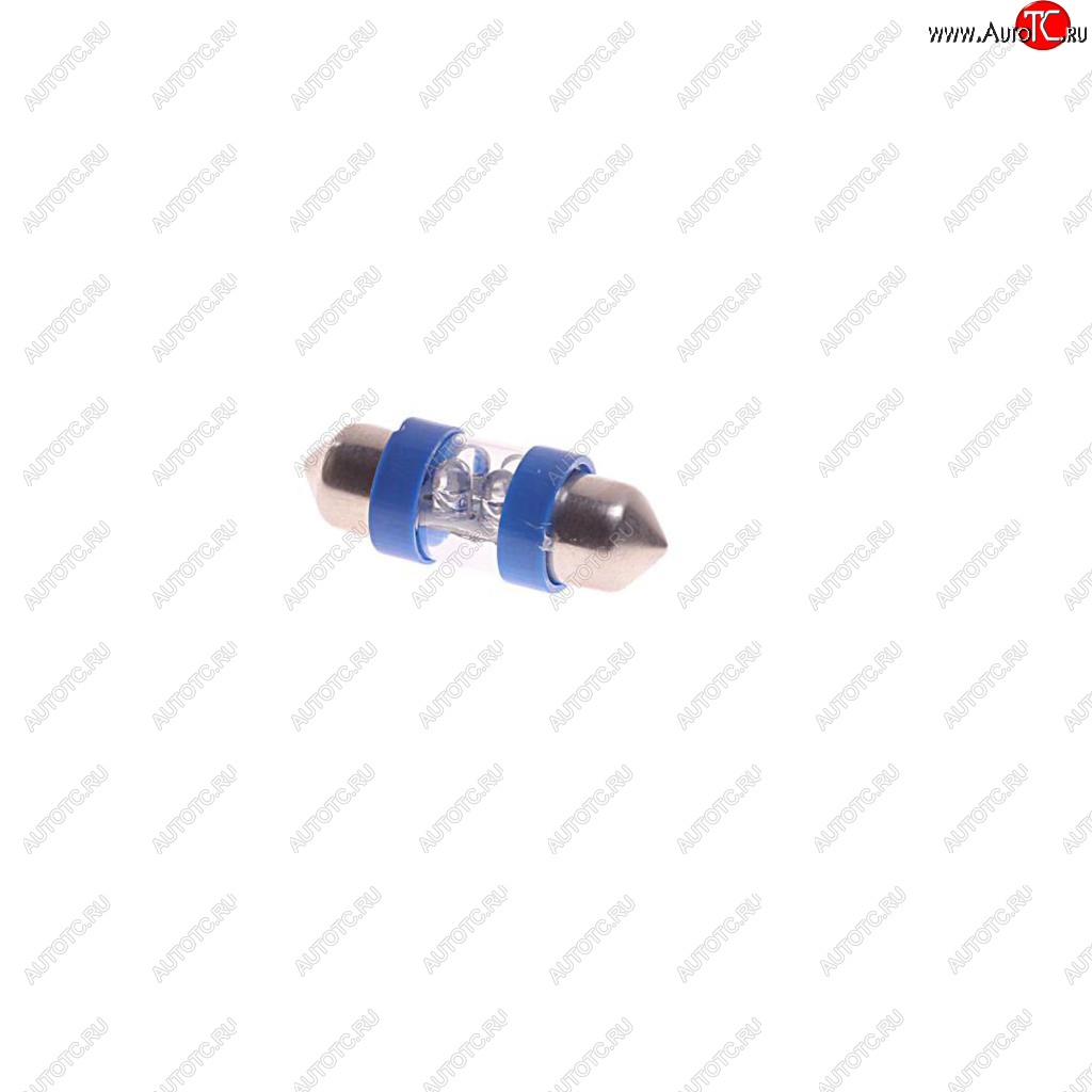 26 р. Лампа светодиодная 12V C10W SV8.5-8 31мм двухцокольная 4 светодиода Blue MEGAPOWER MEGAPOWER-AUTOMOTIVE 85151b  с доставкой в г. Майкоп