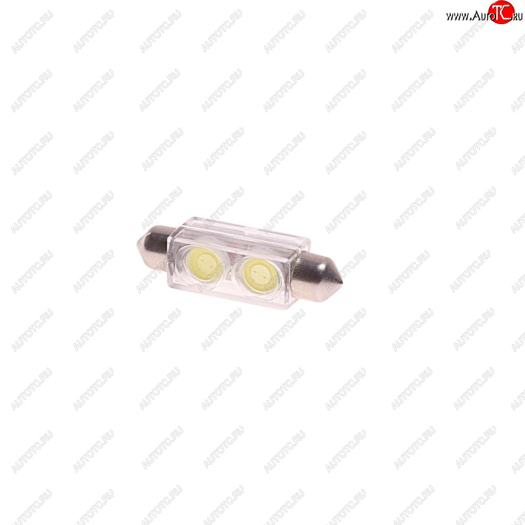 90 р. Лампа светодиодная 12V C10W SV8.5-8 41мм 6000K двухцокольная 2 светодиода MEGAPOWER MEGAPOWER-AUTOMOTIVE 85185w  с доставкой в г. Майкоп