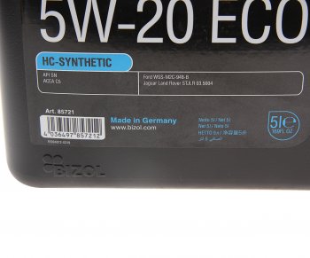 6 799 р. Масло моторное TECHNOLOGY 5W20 ECO синт.5л BIZOL BIZOL 85721  с доставкой в г. Майкоп. Увеличить фотографию 2