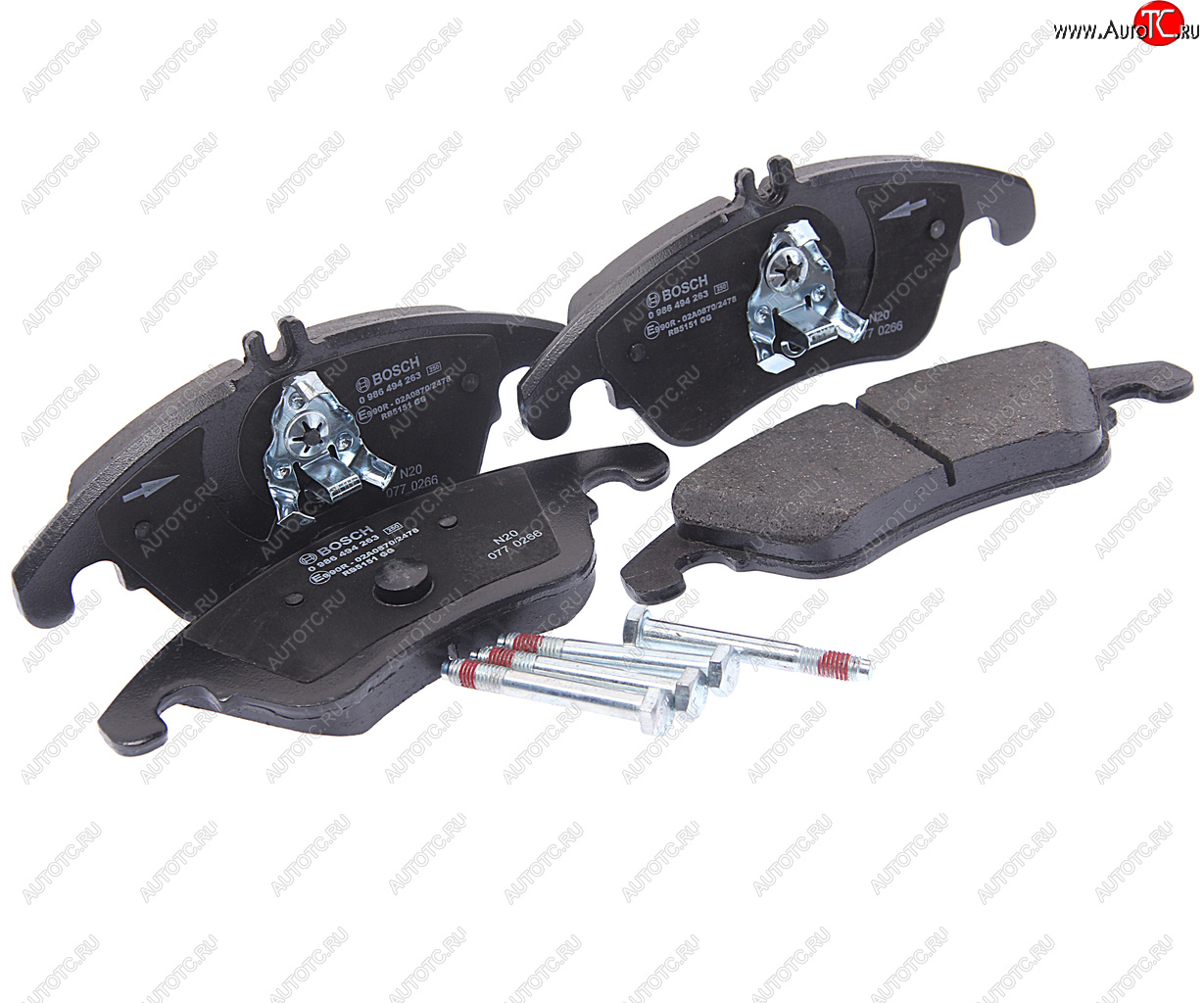 3 599 р. Колодки тормозные передние (4шт.) BOSCH Mercedes-Benz C-Class W204 дорестайлинг седан (2007-2011)  с доставкой в г. Майкоп