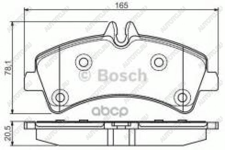 3 779 р. Колодки тормозные задние (4шт.) BOSCH Mercedes-Benz Sprinter W905 рестайлинг (2000-2006)  с доставкой в г. Майкоп
