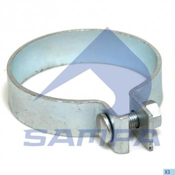 281 р. Хомут глушителя IVECO MAN (d=110.5) SAMPA SAMPA 100.184  с доставкой в г. Майкоп. Увеличить фотографию 1