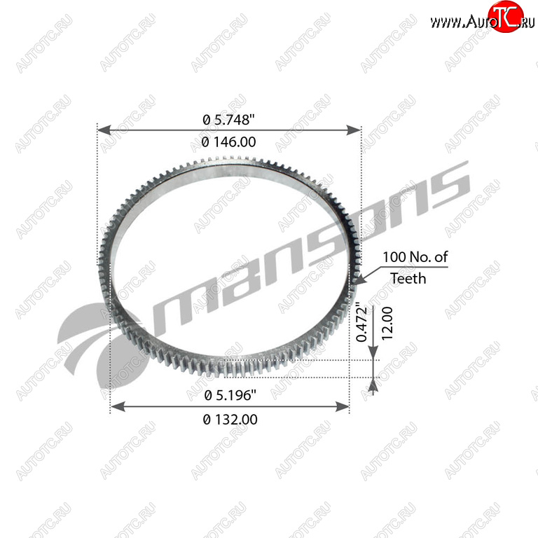 1 169 р. Кольцо АБС VOLVO RENAULT MANSONS MANSONS 900.453  с доставкой в г. Майкоп
