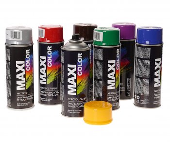 399 р. Краска черная глянцевая аэрозоль 400мл MAXI COLOR MAXI COLOR 9005mx  с доставкой в г. Майкоп. Увеличить фотографию 1
