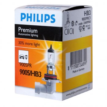 729 р. Лампа 12V HB3 60W P20d +30% Premium PHILIPS PHILIPS 9005prc1  с доставкой в г. Майкоп. Увеличить фотографию 1