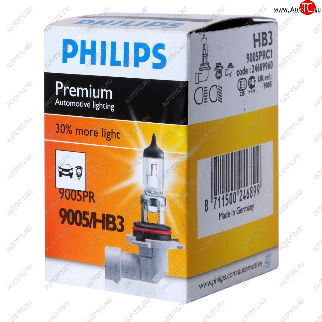 729 р. Лампа 12V HB3 60W P20d +30% Premium PHILIPS PHILIPS 9005prc1  с доставкой в г. Майкоп