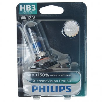 2 099 р. Лампа 12V HB3 60W P20d +150% блистер (1шт.) X-Treme Vision Pro 150 PHILIPS PHILIPS 9005xvproбл  с доставкой в г. Майкоп. Увеличить фотографию 1