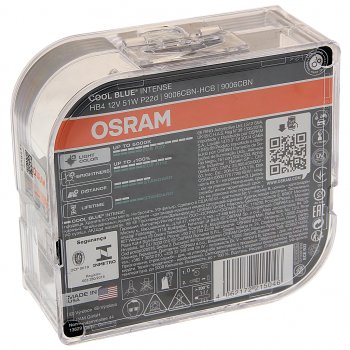 2 759 р. Лампа 12V HB4(9006) 51W P22d +100% 5000K евробокс (2шт.) Cool Blue Intense NextGen OSRAM OSRAM 9006cbn2(euro)  с доставкой в г. Майкоп. Увеличить фотографию 2