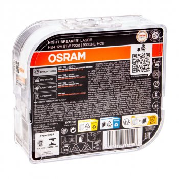 4 199 р. Лампа 12V HB4 51W P22d +150% 3950K бокс (2шт.) Night Breaker Laser OSRAM OSRAM 9006nl2(euro)  с доставкой в г. Майкоп. Увеличить фотографию 2
