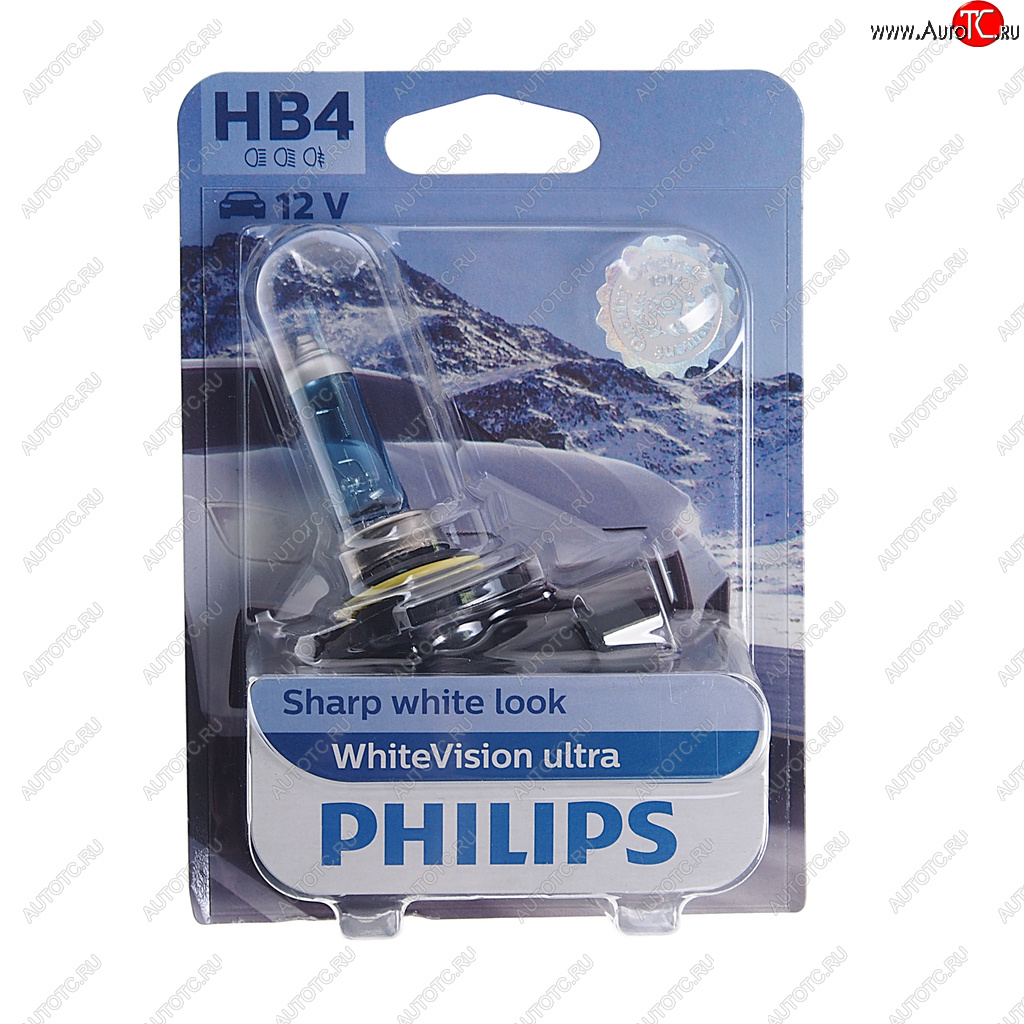 1 989 р. Лампа 12V HB4 51W P22d блистер (1шт.) White Vision Ultra PHILIPS PHILIPS 9006wvuбл  с доставкой в г. Майкоп