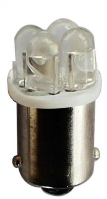 46 р. Лампа светодиодная 24V T4W BA9s 6000K 4 светодиода MEGAPOWER MEGAPOWER-AUTOMOTIVE 90123w-24  с доставкой в г. Майкоп. Увеличить фотографию 1