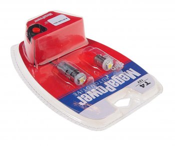 146 р. Лампа светодиодная 12V T4W BA9s 6000K блистер (2шт.) с тестером MEGAPOWER MEGAPOWER-AUTOMOTIVE 90124w-2блт  с доставкой в г. Майкоп. Увеличить фотографию 2