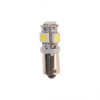 47 р. Лампа светодиодная 12V T4W BA9s 6000K 5 светодиодов MEGAPOWER MEGAPOWER-AUTOMOTIVE 90125w  с доставкой в г. Майкоп. Увеличить фотографию 2