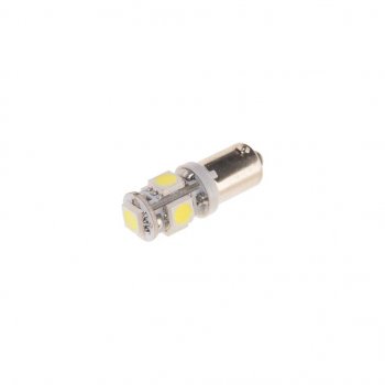 47 р. Лампа светодиодная 12V T4W BA9s 6000K 5 светодиодов MEGAPOWER MEGAPOWER-AUTOMOTIVE 90125w  с доставкой в г. Майкоп. Увеличить фотографию 1