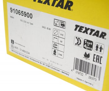 2 699 р. Колодки тормозные задние барабанные (4шт.) TEXTAR Nissan Teana 1 J31 дорестайлинг (2003-2005)  с доставкой в г. Майкоп. Увеличить фотографию 3