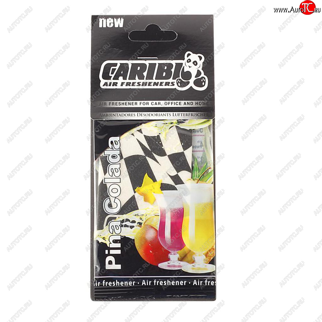 91 р. Ароматизатор подвесной пластина (пина колада) Formula-1 CARIBI CARIBI 91510  с доставкой в г. Майкоп