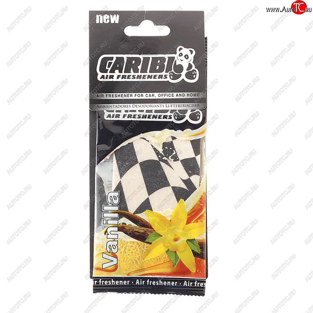 93 р. Ароматизатор подвесной пластина (ваниль) Formula-1 CARIBI CARIBI 91558  с доставкой в г. Майкоп