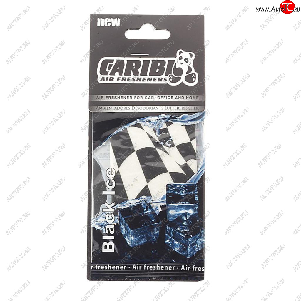 95 р. Ароматизатор подвесной пластина (черный лед) Formula-1 CARIBI CARIBI 91589  с доставкой в г. Майкоп
