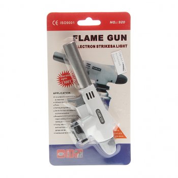 294 р. Горелка газовая под цанговый баллон с пьезоподжигом FLAME GUN 920 FLAME GUN 920  с доставкой в г. Майкоп. Увеличить фотографию 3