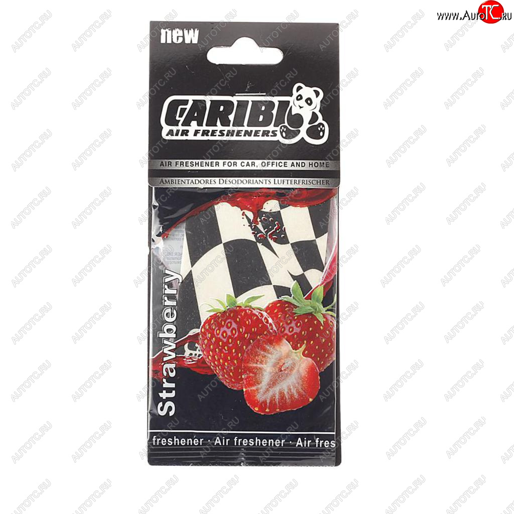 95 р. Ароматизатор подвесной пластина (клубника) Formula-1 CARIBI CARIBI 92005  с доставкой в г. Майкоп