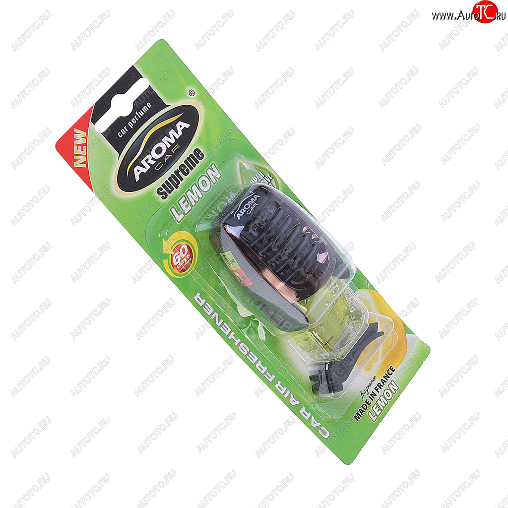 359 р. Ароматизатор на дефлектор жидкостный (лимон) 7мл Supreme AROMA CAR AROMA CAR 92046 AROMA CAR 92046  с доставкой в г. Майкоп