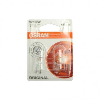 193 р. Лампа 12V W16W W2.1x9.5d блистер (2шт.) OSRAM OSRAM 921-02b  с доставкой в г. Майкоп. Увеличить фотографию 1