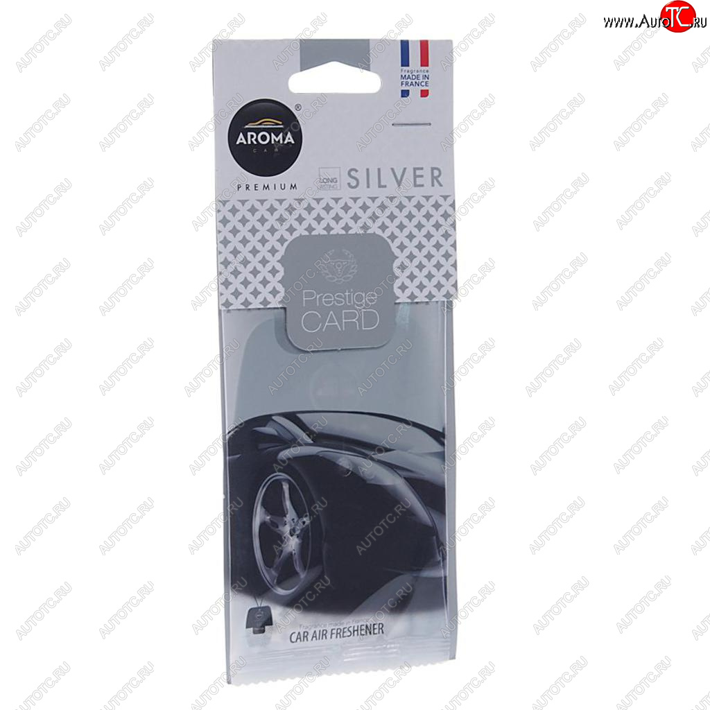 157 р. Ароматизатор подвесной пластина (парфюм) Silver Prestiged AROMA CAR AROMA CAR 92665  с доставкой в г. Майкоп