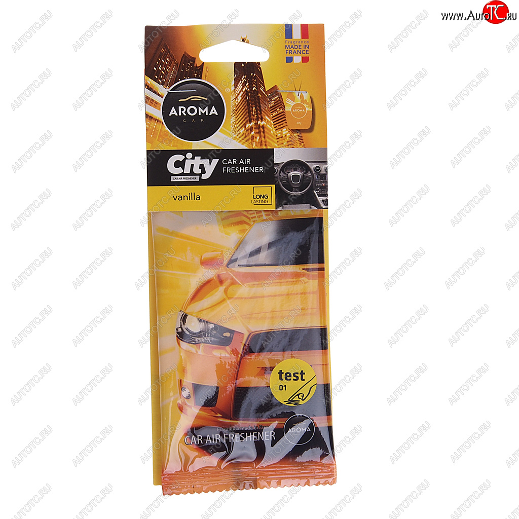 125 р. Ароматизатор подвесной пластина (ваниль) City AROMA CAR AROMA CAR 92669 AROMA CAR 92669  с доставкой в г. Майкоп