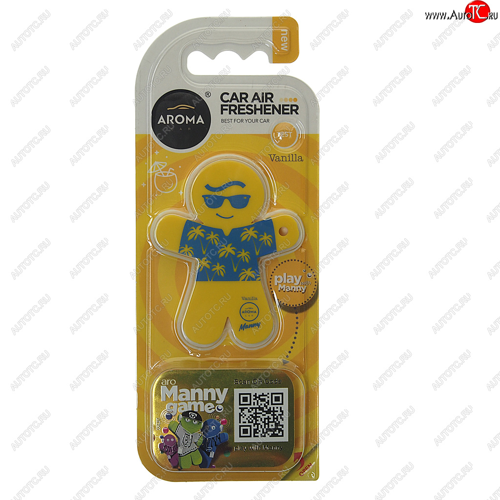 290 р. Ароматизатор на дефлектор полимерный (ваниль) 8г Manny AROMA CAR AROMA CAR 92997  с доставкой в г. Майкоп