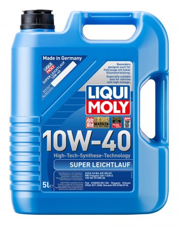 6 349 р. Масло моторное SUPER LEICHTLAUF 10W40 псинт.5л LIQUI MOLY LIQUI MOLY 9505  с доставкой в г. Майкоп. Увеличить фотографию 1