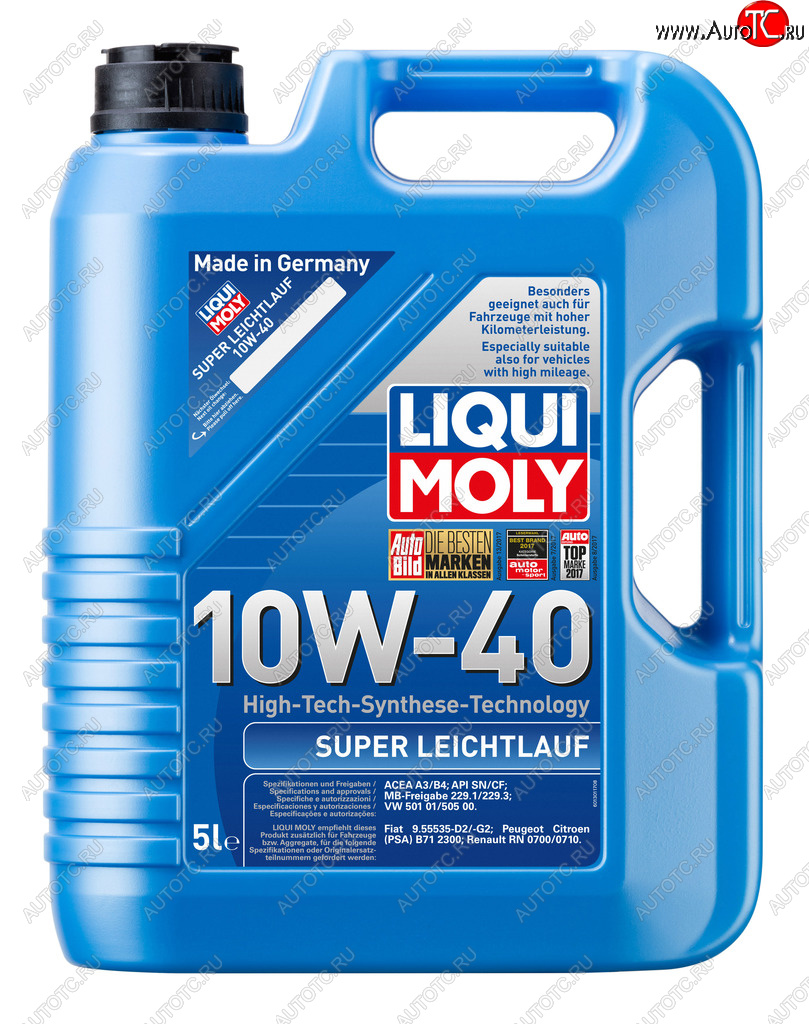 6 349 р. Масло моторное SUPER LEICHTLAUF 10W40 псинт.5л LIQUI MOLY LIQUI MOLY 9505  с доставкой в г. Майкоп