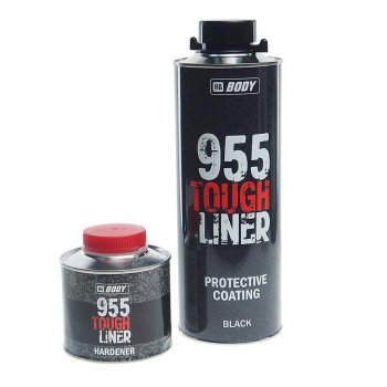 2 679 р. Антигравий черный сверхпрочное покрытие 600мл Tough Liner 955 с отвердителем 0.2л BODY BODY 9550200001  с доставкой в г. Майкоп. Увеличить фотографию 1
