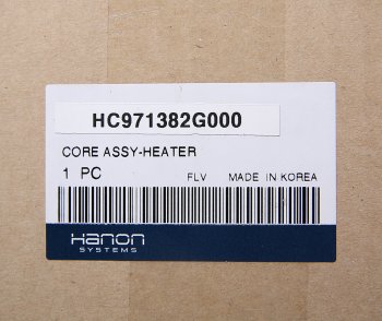 4 649 р. Радиатор отопителя KIA Magentis (05-) HCC (HANON) HCC 97138-2g000  с доставкой в г. Майкоп. Увеличить фотографию 2