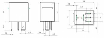 142 р. Реле электромагнитное 12V 5-ти контактное 2010А переключающее АВТОТРЕЙД АВТОТРЕЙД 98.3747ат  с доставкой в г. Майкоп. Увеличить фотографию 6