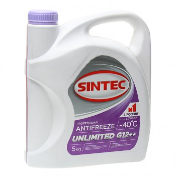 1 569 р. Антифриз фиолетовый -40C 5кг G12++ Unlimited SINTEC SINTEC 990566  с доставкой в г. Майкоп. Увеличить фотографию 1