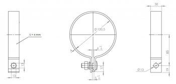 599 р. Хомут глушителя MAN (d=120.5) (цинк) E-line DINEX DINEX 99720  с доставкой в г. Майкоп. Увеличить фотографию 3