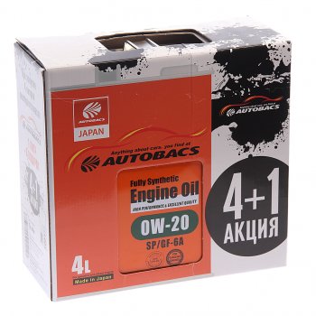 4 599 р. Масло моторное ENGINE OIL 0W20 синт.4л+1л Япония AUTOBACS AUTOBACS a00032230-401 AUTOBACS a00032230-401  с доставкой в г. Майкоп. Увеличить фотографию 3