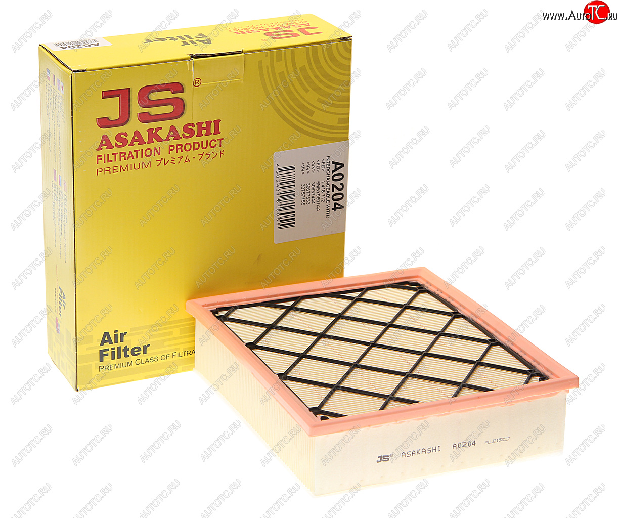 1 569 р. Фильтр воздушный FORD Focus (05-08),Mondeo (07-) VOLVO S40,S80,V50,V70 (07-) JS ASAKASHI JS ASAKASHI a0204  с доставкой в г. Майкоп